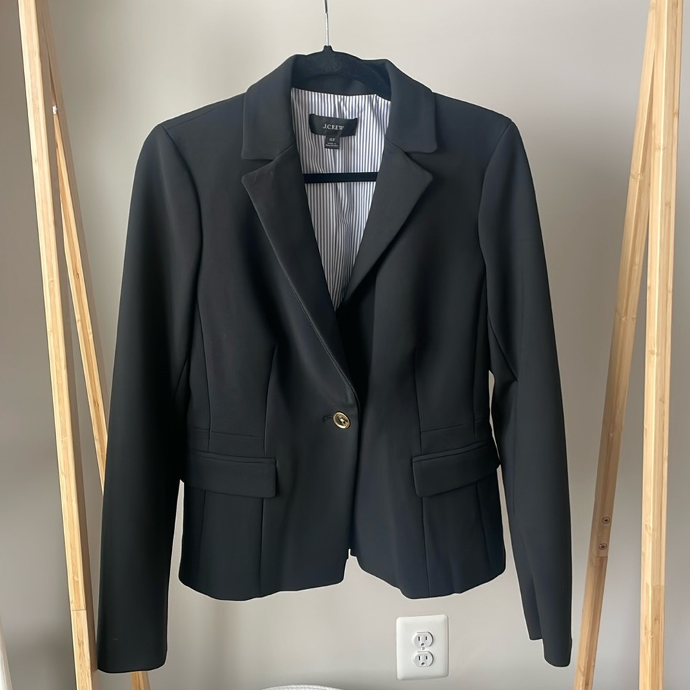 J. Crew Mayfair blazer w/ back pleats, black, size 6T